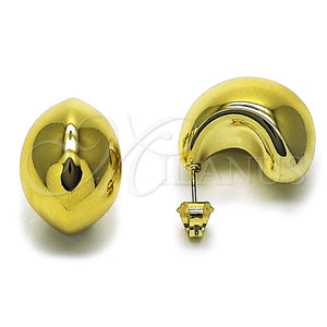 Arete Dormilona 02.467.0069 Acero Inoxidable, Pulido, Tono Dorado