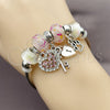Aro Individual 07.454.0014 Acero Inoxidable, Diseño de Corazón y Candado, con Cristal Light Rose y Crystal, Pulido, Rodinado (Grosor 03 MM, Talla Unica)