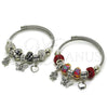 Aro Individual 07.454.0021 Acero Inoxidable, Diseño de Mariposa y Corazón, con Cristal Crystal, Pulido, Rodinado (Grosor 03 MM, Talla Unica)