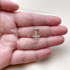 Dije Religioso 05.213.0223 Oro Laminado, Diseño de Cruz, con Zirconia Cubica Blanca, Pulido, Tono Dorado