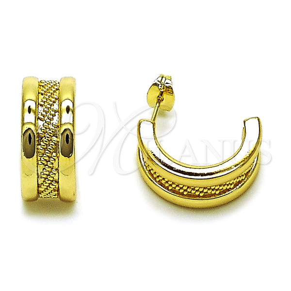 Arete Dormilona 02.213.0957 Oro Laminado, Pulido, Tono Dorado