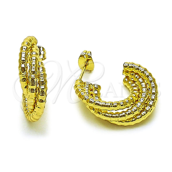 Argolla Pequeña 02.213.0962.20 Oro Laminado, Diamantado, Tono Dorado