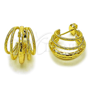 Argolla Pequeña 02.213.0964.20 Oro Laminado, Diamantado, Tono Dorado