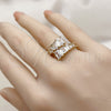 Anillo Multi Piedra 01.424.0021 Rodio Laminado, con Zirconia Cubica Blanca, Pulido, Rodinado (Talla Unica)