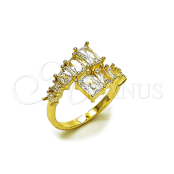 Anillo Multi Piedra 01.424.0021 Rodio Laminado, con Zirconia Cubica Blanca, Pulido, Rodinado (Talla Unica)