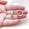 Argolla Huggie 02.267.0074.20 Oro Laminado, Diseño de Baguette, con Zirconia Cubica Blanca, Pulido, Tono Dorado
