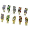 Argolla Huggie 02.267.0075.8.16 Rodio Laminado, con Zirconia Cubica Amatista y Micro Pave Blanca, Pulido, Rodinado