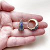 Argolla Huggie 02.267.0078.1.22 Oro Laminado, con Zirconia Cubica Zafiro Azul, Pulido, Tono Dorado