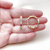 Argolla Huggie 02.267.0079.25 Oro Laminado, con Zirconia Cubica Multicolor, Pulido, Tono Dorado
