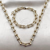 Collar y Pulsera 06.284.0015.18 Oro Laminado, Pulido, Tono Dorado