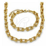 Collar y Pulsera 06.284.0015.18 Oro Laminado, Pulido, Tono Dorado