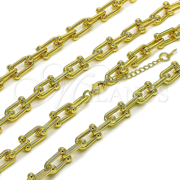 Gargantilla Elegante 03.284.0065.18 Oro Laminado, Pulido, Tono Dorado (Grosor 08.3 MM, 18 Pulgadas de Largo)
