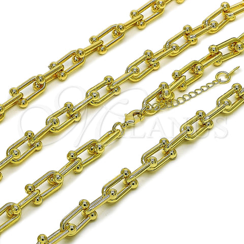 Gargantilla Elegante 03.284.0065.18 Oro Laminado, Pulido, Tono Dorado (Grosor 08.3 MM, 18 Pulgadas de Largo)
