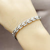 Pulsera Tennis 03.283.0583.07 Rodio Laminado, con Zirconia Cubica Blanca, Pulido, Rodinado (Grosor 07 MM, 8 Pulgadas de Largo)