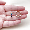 Argolla Huggie 02.413.0006.18 Oro Laminado, con Zirconia Cubica Multicolor, Pulido, Tono Dorado