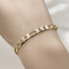 Pulsera Básica 04.213.0101.07 Oro Laminado, Diseño de Figaro, Pulido, Tono Dorado (Calibre 160, Grosor 06 MM, 8 Pulgadas de Largo)
