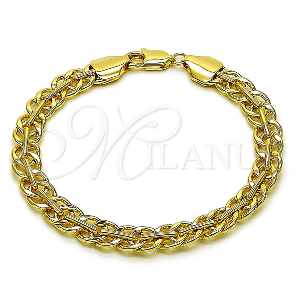 Pulsera Básica 03.145.0004.07 Oro Laminado, Pulido, Tono Dorado (Grosor 07.5 MM, 8 Pulgadas de Largo)