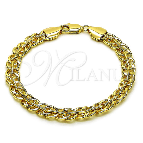 Pulsera Básica 03.145.0004.07 Oro Laminado, Pulido, Tono Dorado (Grosor 07.5 MM, 8 Pulgadas de Largo)