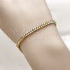 Pulsera Básica 04.63.1341.07 Oro Laminado, Pulido, Tono Dorado (Calibre 100, Grosor 05 MM, 8 Pulgadas de Largo)