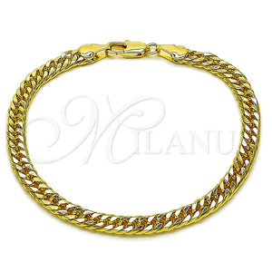 Pulsera Básica 04.63.1341.07 Oro Laminado, Pulido, Tono Dorado (Calibre 100, Grosor 05 MM, 8 Pulgadas de Largo)
