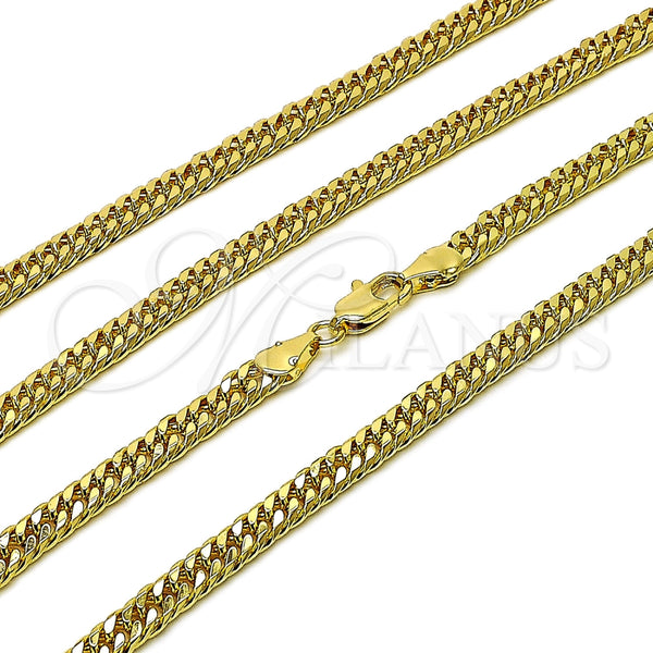 Gargantilla Basica 04.63.1341.22 Oro Laminado, Pulido, Tono Dorado (Calibre 100, Grosor 05 MM, 22 Pulgadas de Largo)