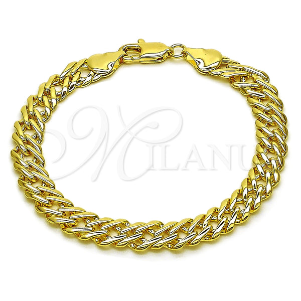 Pulsera Básica 04.63.1362.07 Oro Laminado, Pulido, Tono Dorado (Grosor 07.6 MM, 7 Pulgadas de Largo)