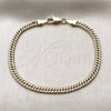 Pulsera Básica 04.63.1403.07 Oro Laminado, Pulido, Tono Dorado (Grosor 03.8 MM, 8 Pulgadas de Largo)