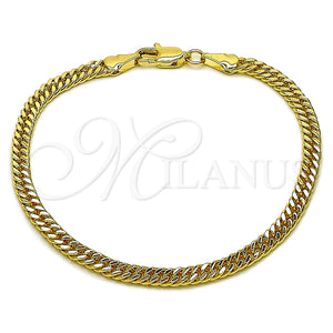 Pulsera Básica 04.63.1403.07 Oro Laminado, Pulido, Tono Dorado (Grosor 03.8 MM, 8 Pulgadas de Largo)