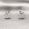 Arete Dormilona 02.452.0038 Rodio Laminado, Diseño de Baguette, con Zirconia Cubica Blanca, Pulido, Rodinado