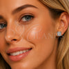 Arete Dormilona 02.344.0205 Rodio Laminado, con Zirconia Cubica Blanca, Pulido, Rodinado