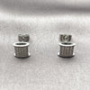Arete Dormilona 02.344.0205 Rodio Laminado, con Zirconia Cubica Blanca, Pulido, Rodinado