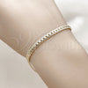 Pulsera Básica 04.319.0016.07 Oro Laminado, Pulido, Tono Dorado (Calibre 100, Grosor 04.1 MM, 8 Pulgadas de Largo)