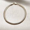 Pulsera Básica 04.319.0016.07 Oro Laminado, Pulido, Tono Dorado (Calibre 100, Grosor 04.1 MM, 8 Pulgadas de Largo)