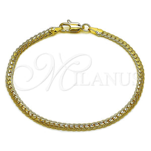 Pulsera Básica 04.213.0294.07 Oro Laminado, Pulido, Tono Dorado (Calibre 0.80, Grosor 03 MM, 8 Pulgadas de Largo)
