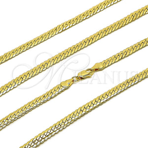 Gargantilla Basica 04.319.0017.22 Oro Laminado, Pulido, Tono Dorado (Calibre 100, Grosor 05.5 MM, 22 Pulgadas de Largo)