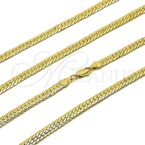 Gargantilla Basica 04.319.0017.22 Oro Laminado, Pulido, Tono Dorado (Calibre 100, Grosor 05.5 MM, 22 Pulgadas de Largo)