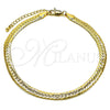 Tobillera Básica 04.319.0017.10 Oro Laminado, Pulido, Tono Dorado (Calibre 100, Grosor 05.5 MM, 10 Pulgadas de Largo)