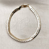 Pulsera Básica 04.319.0017.07 Oro Laminado, Pulido, Tono Dorado (Calibre 100, Grosor 05.5 MM, 8 Pulgadas de Largo)