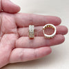 Argolla Huggie 02.267.0095.18 Oro Laminado, con Zirconia Cubica Blanca, Pulido, Tono Dorado