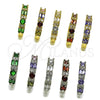 Argolla Huggie 02.267.0098.5.22 Rodio Laminado, Diseño de Baguette, con Zirconia Cubica Blanca, Pulido, Rodinado