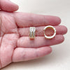 Argolla Huggie 02.267.0100.16 Oro Laminado, con Zirconia Cubica Blanca, Pulido, Tono Dorado