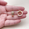 Argolla Huggie 02.267.0100.4.16 Oro Laminado, con Zirconia Cubica Multicolor, Pulido, Tono Dorado