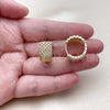 Argolla Huggie 02.267.0104.20 Oro Laminado, con Zirconia Cubica Blanca, Pulido, Tono Dorado