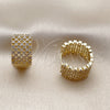 Argolla Huggie 02.267.0104.20 Oro Laminado, con Zirconia Cubica Blanca, Pulido, Tono Dorado