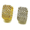 Argolla Huggie 02.267.0104.20 Oro Laminado, con Zirconia Cubica Blanca, Pulido, Tono Dorado