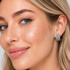 Argolla Huggie 02.267.0104.1.20 Rodio Laminado, con Zirconia Cubica Blanca, Pulido, Rodinado