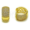 Argolla Huggie 02.267.0069.1.15 Oro Laminado, con Zirconia Cubica Blanca, Pulido, Tono Dorado
