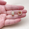Argolla Huggie 02.267.0069.5.15 Oro Laminado, con Zirconia Cubica Amatista y Blanca, Pulido, Tono Dorado