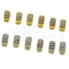 Argolla Huggie 02.267.0069.10.15 Rodio Laminado, con Zirconia Cubica Amatista y Blanca, Pulido, Rodinado