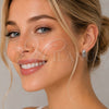 Argolla Huggie 02.267.0111.1.16 Rodio Laminado, con Zirconia Cubica Blanca, Pulido, Rodinado